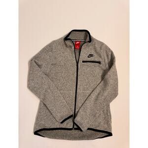 Nike Women's Sportswear Summit Knit Fleece Full Zip Jacket Gray Size M